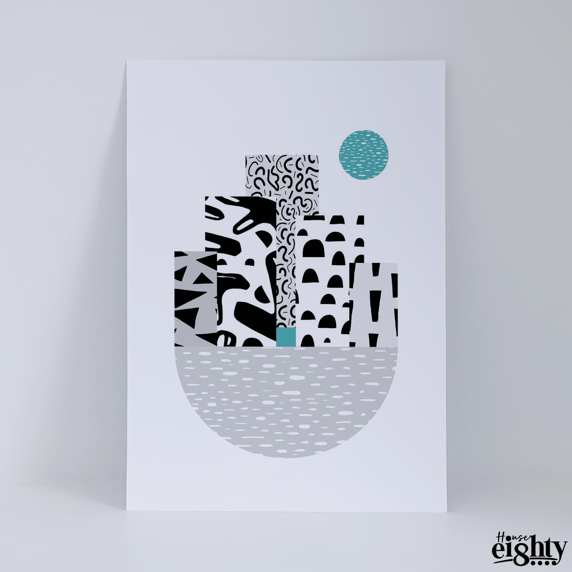 Middle of nowhere (Teal) Art Print