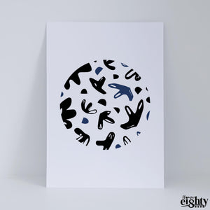 Fondle (Blue) Art Print