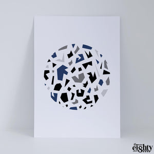 Contortion (Blue) Art Print