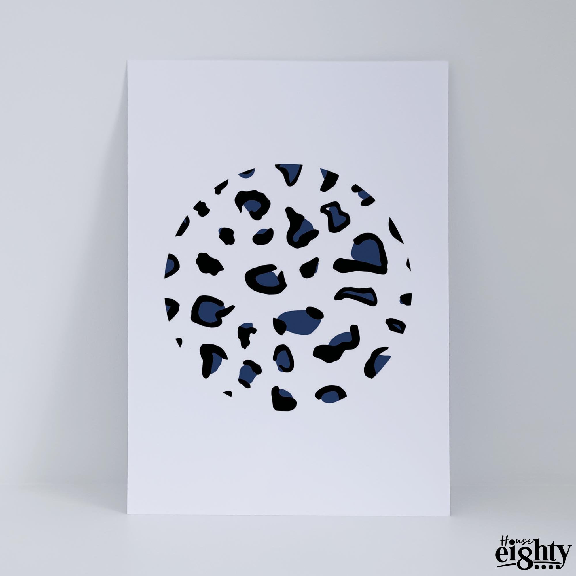 Leopard Print (Blue) Art Print