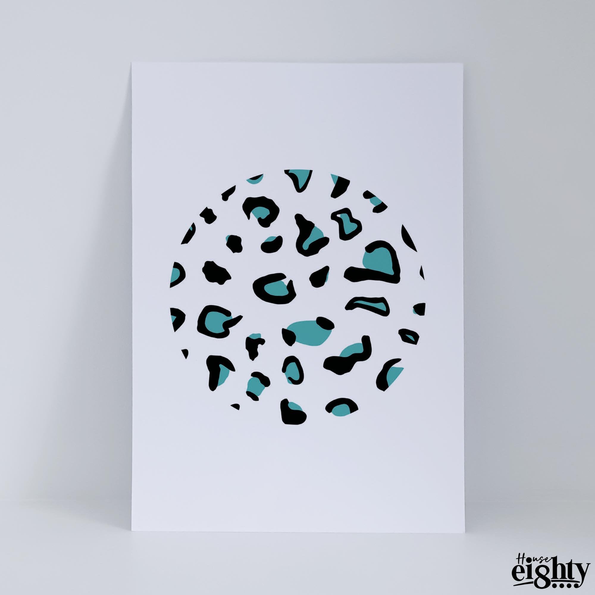 Leopard Print (Teal) Art Print