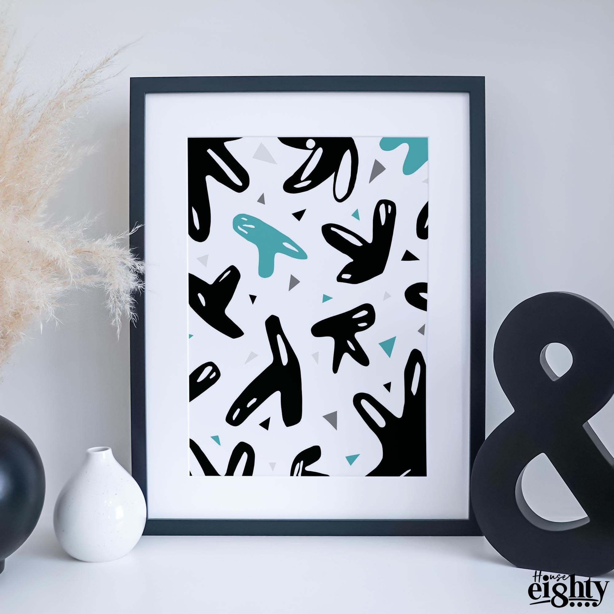 Fondle 2. (Teal) Art Print