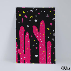 Neon Cacti 1. Art Print