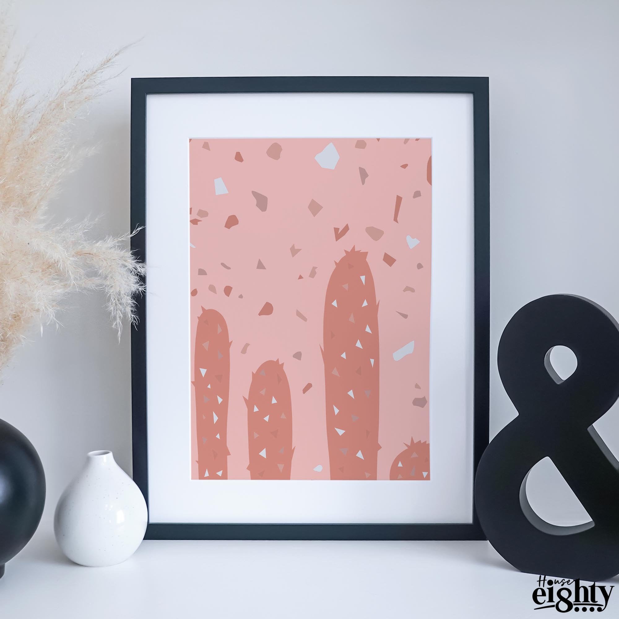 Pink Cacti 2. Art Print