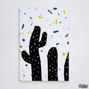 Terrazzo Cacti 3. Canvas Print