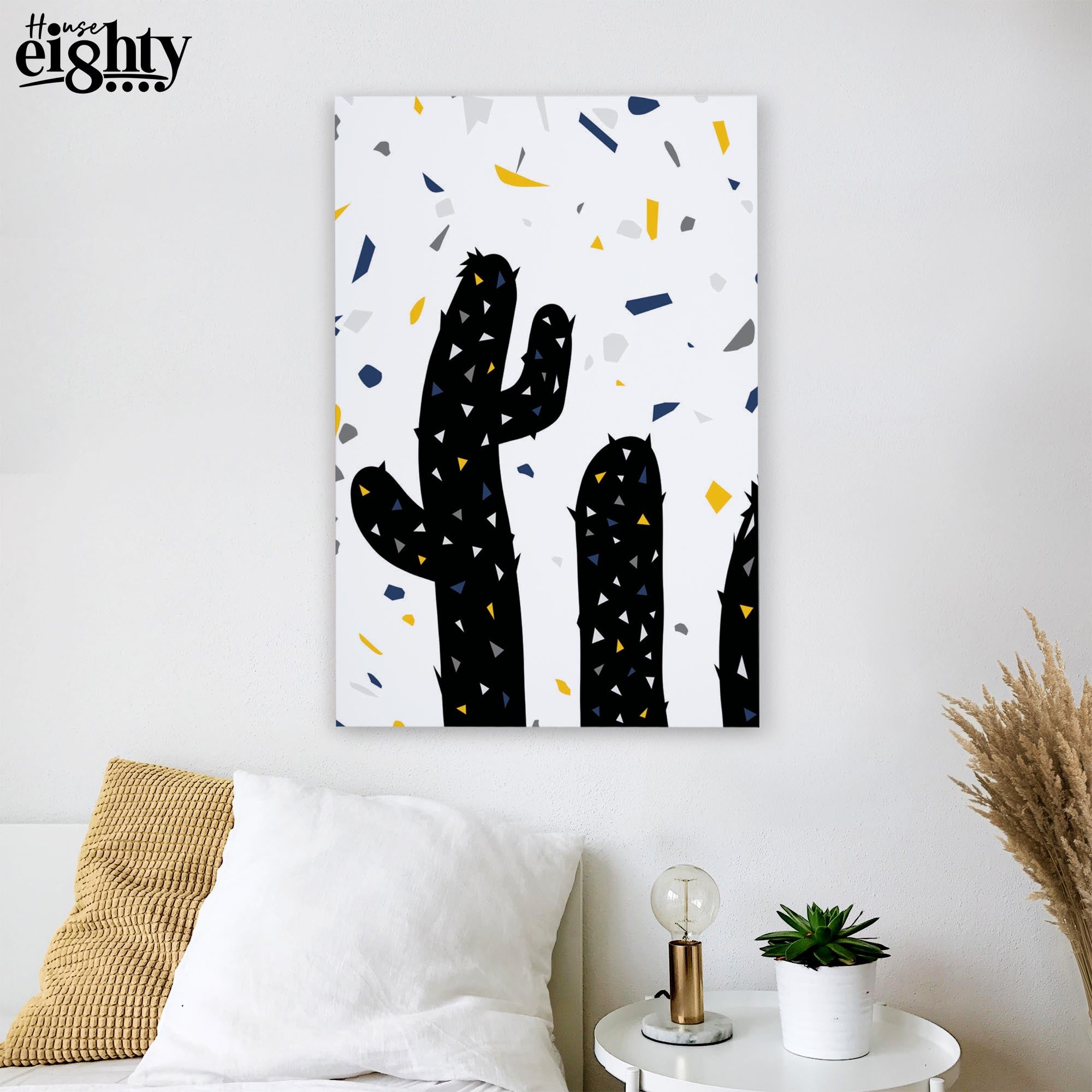 Terrazzo Cacti 3. Canvas Print