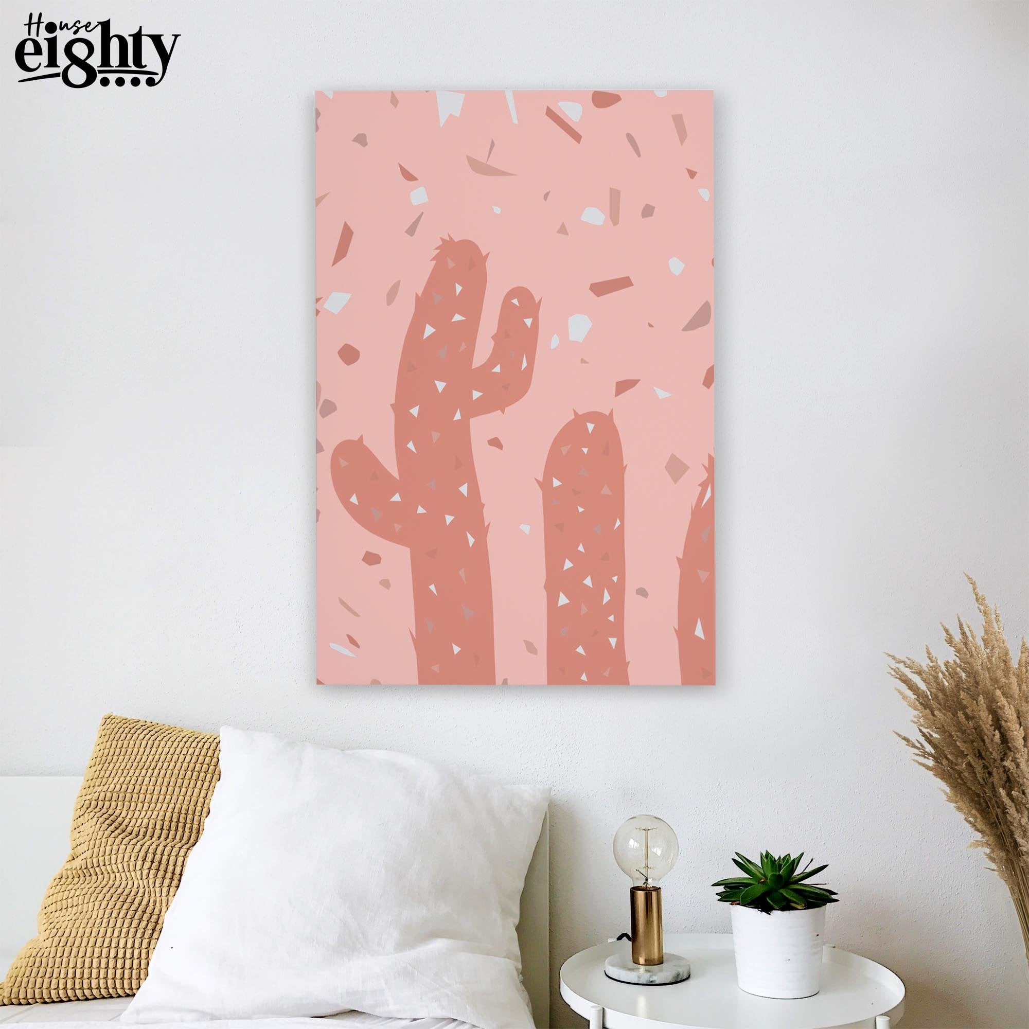 Pink Cacti 3. Canvas Print