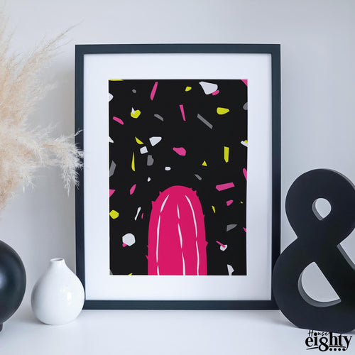 Load image into Gallery viewer, Neon Cactus 6. Art Print
