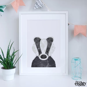 Billy The Badger Art Print