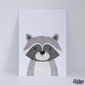 Riley The Racoon Art Print