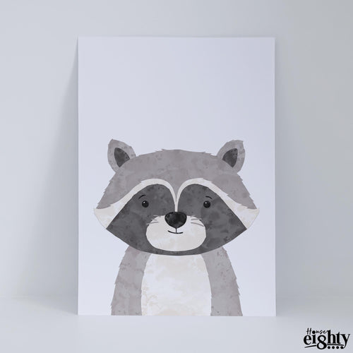 Load image into Gallery viewer, Riley The Racoon Art Print
