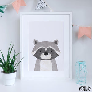 Riley The Racoon Art Print