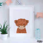 Load image into Gallery viewer, Hamish The Highland Cow Art Print
