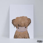 Load image into Gallery viewer, Dougal The Highland Cow Art Print
