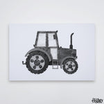 Load image into Gallery viewer, Black &amp; White Tractor Canvas Print
