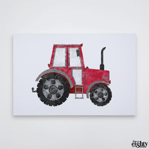 Red Tractor Canvas Print