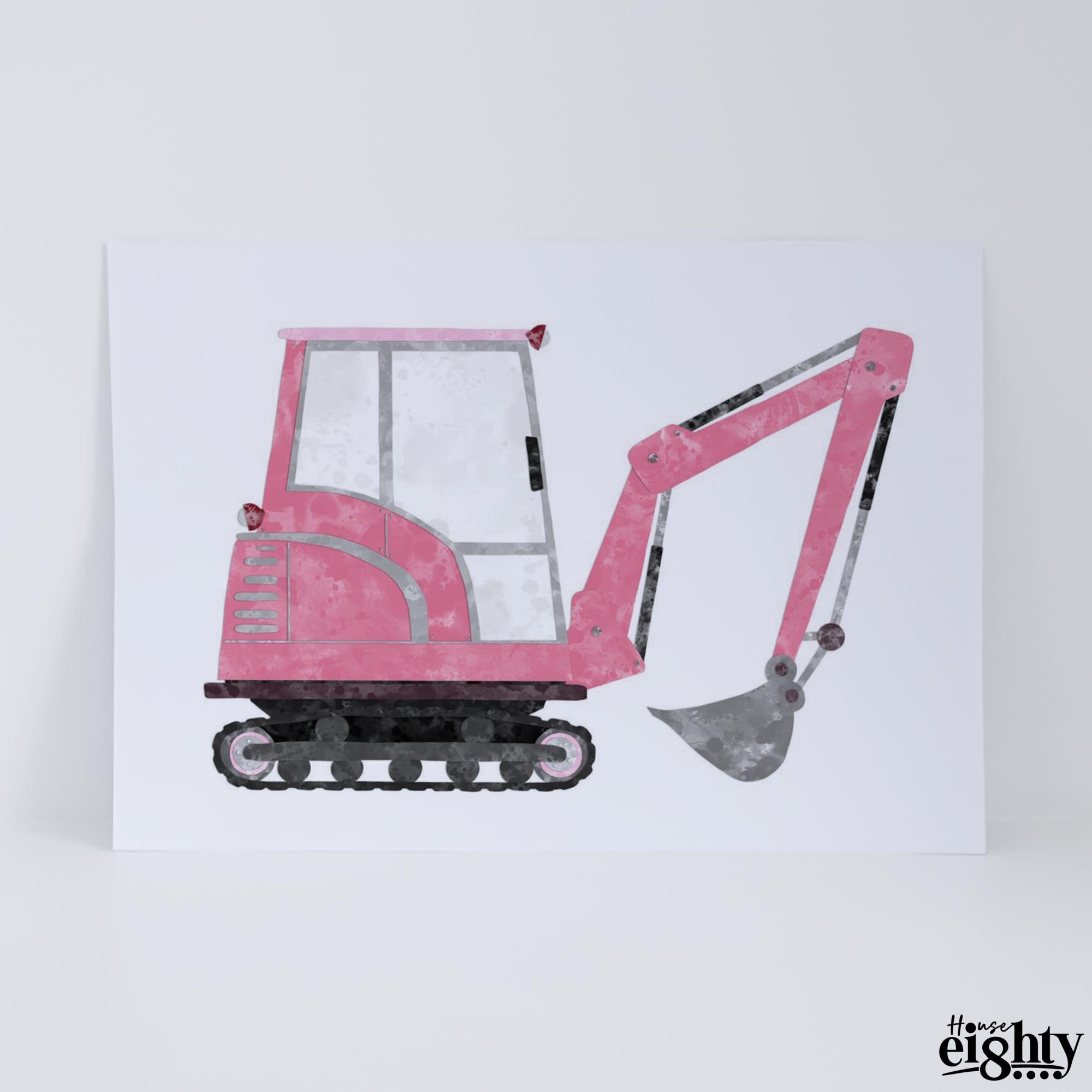 Pink Digger Art Print