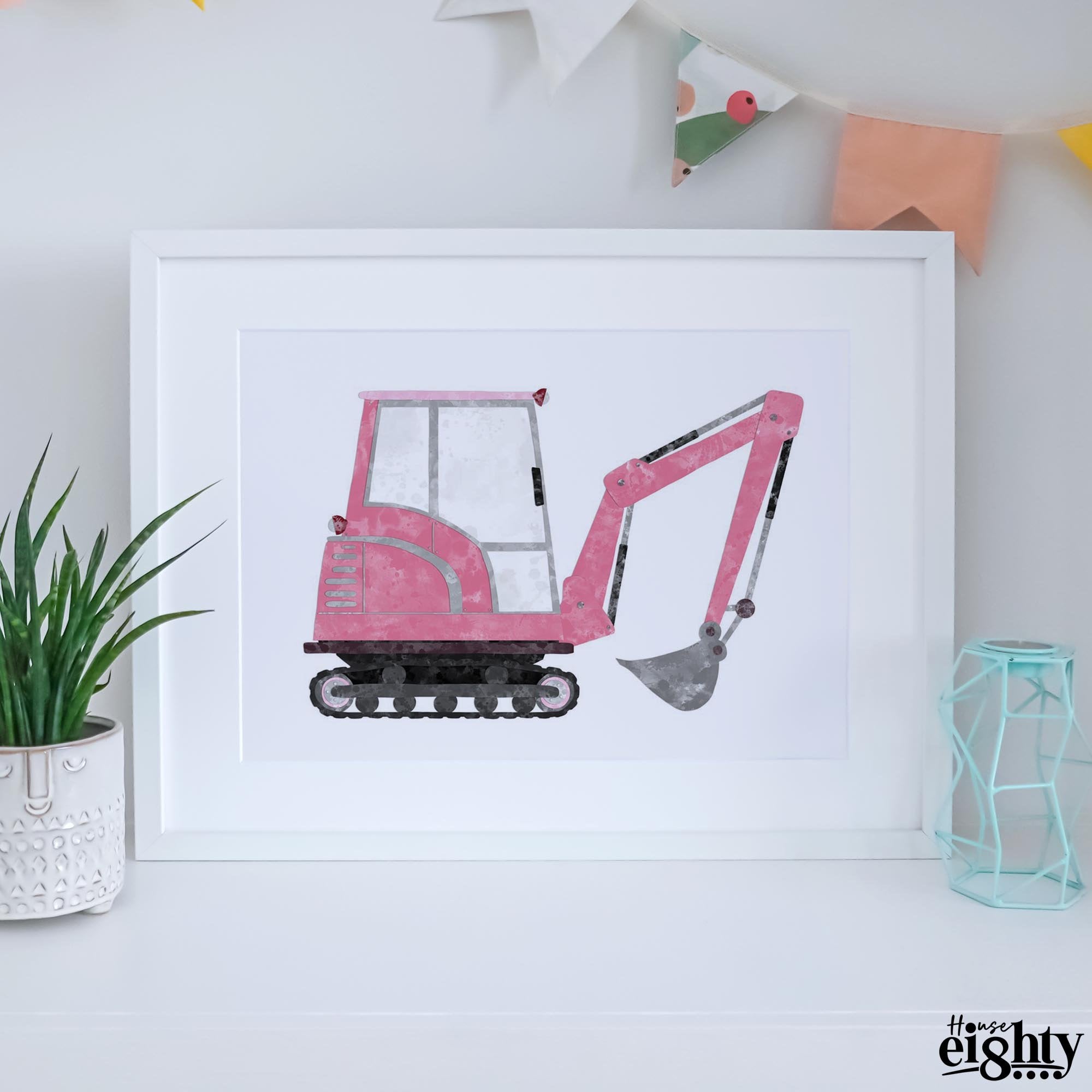 Pink Digger Art Print