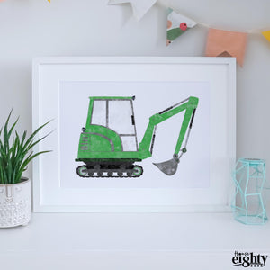 Green Digger Art Print